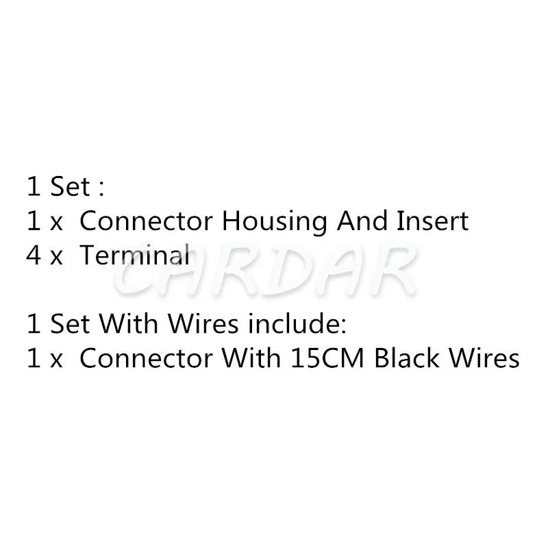 4 Pin 368501-1 Automotive Electrial Plug Harness Wire Plastic Connector Sockets