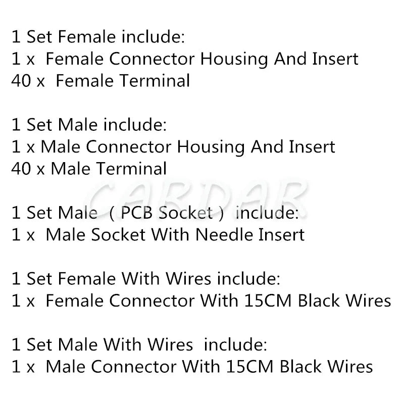 40 Pin 967286-1 953118-1 Automotive Electrical Cable Socket Car Wiring Harness Connector
