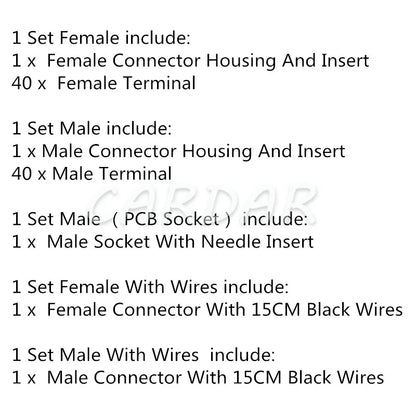 40 Pin 967286-1 953118-1 Automotive Electrical Cable Socket Car Wiring Harness Connector