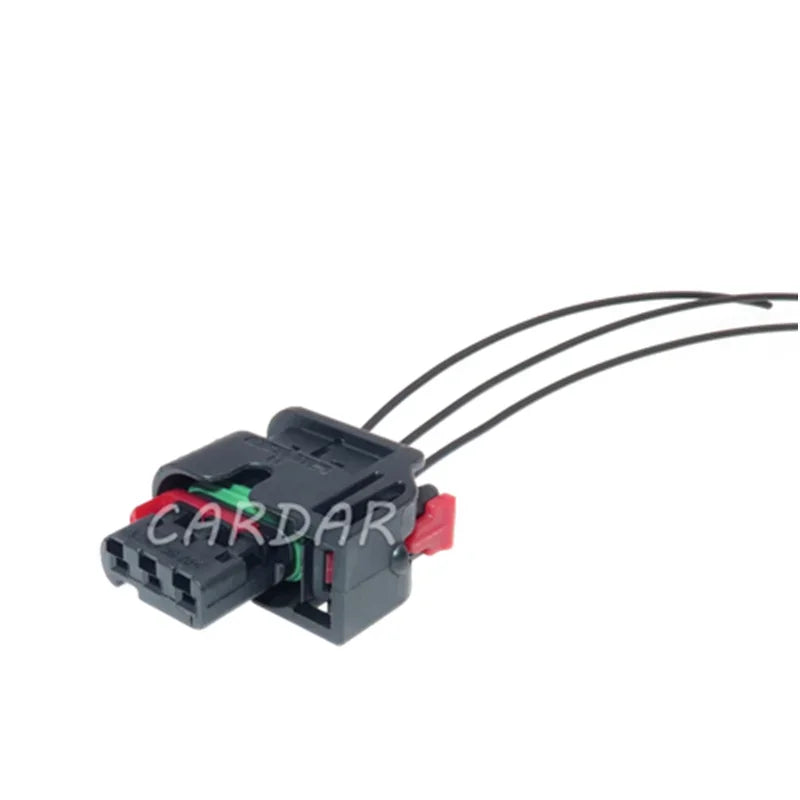 3 Pin 1.2 Series 1488992-5 Auto Waterproof Plug Black Electrical Connector Cable Wiring Terminal Socket