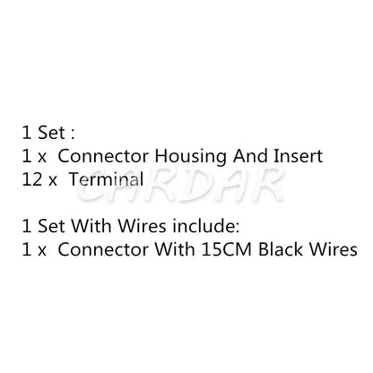 12 Pin 8X0035447A 8X0 035 447 A Car Wire Harness Unsealed Socket 1564491-2 Auto Wiring Plug Auto Accessories