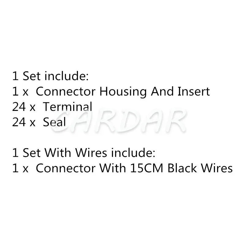 24 Pin Car Auto Cable Socket Automotive Connector Wire Connector With Terminals