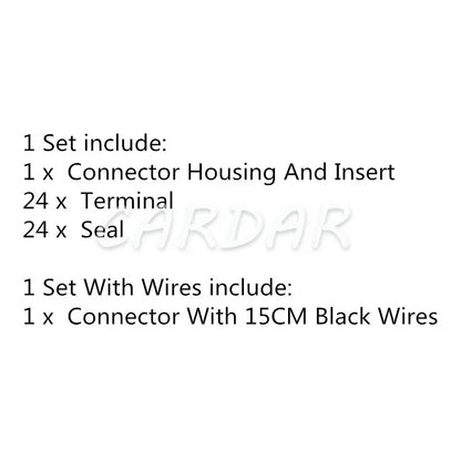 24 Pin Car Auto Cable Socket Automotive Connector Wire Connector With Terminals