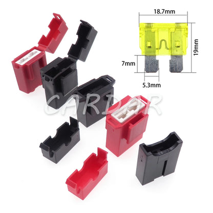 Standard Ceramics Car Insurance Socket Blade Type Medium Fuse Holder with Crimp Terminals Middle Fuse Box