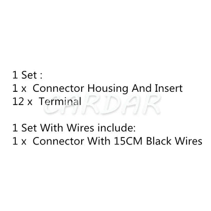 12 Pin 2 Series Automobile Plastic Housing Unsealed Socket Auto Parts Car Wire Cable Connector MG630080