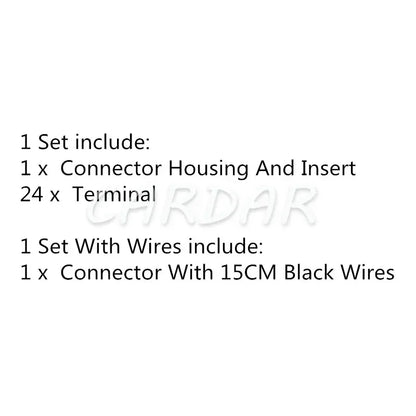 24 Pin Automobile Small Current Plastic Housing Unsealed Socket MG654102 Car Wire Cable Connector