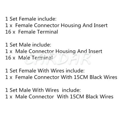 16 Pin IL-AG5-16S-D3C1 IL-AG5-16P-D3C1 Automotive Plug Auto Connector Car Wire Wiring Harness Cable Socket