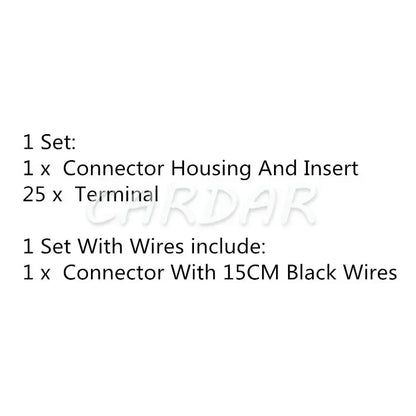 25 Pines Cableado de Automóvil Zócalo Conector de Modificación de Automóvil Accesorios 927291-1 927292-1 827534-1 443972963A