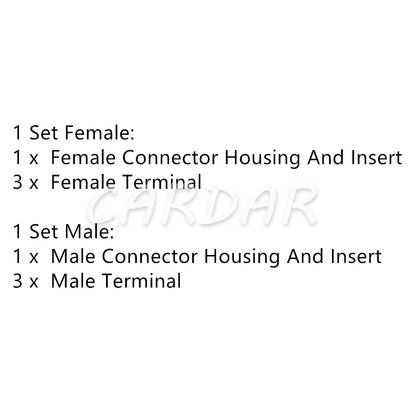 3 Pin 0.4 Series Auto Low Current Wiring Harness Socket Waterproof Connector 52266-0311 52213-0311