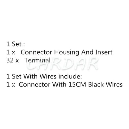 32 Pin Car Electrical Connector 179681-6 Automobile Wiring Socket Auto Replacement Plug Accessories