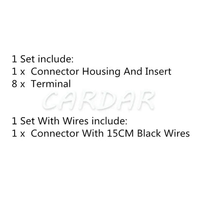 Conector automotriz sellado de 8 pines y 3.5 series, blanco, para coche, adaptador de plástico para cableado eléctrico