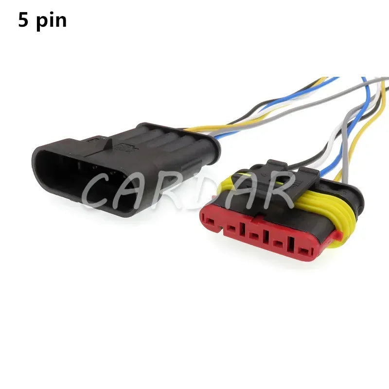Superseal 1.5 Kit AMP Tyco 1/2/3/4/5/6 Pin Waterproof Electrical Wire Connector Waterproof With Wire Harness