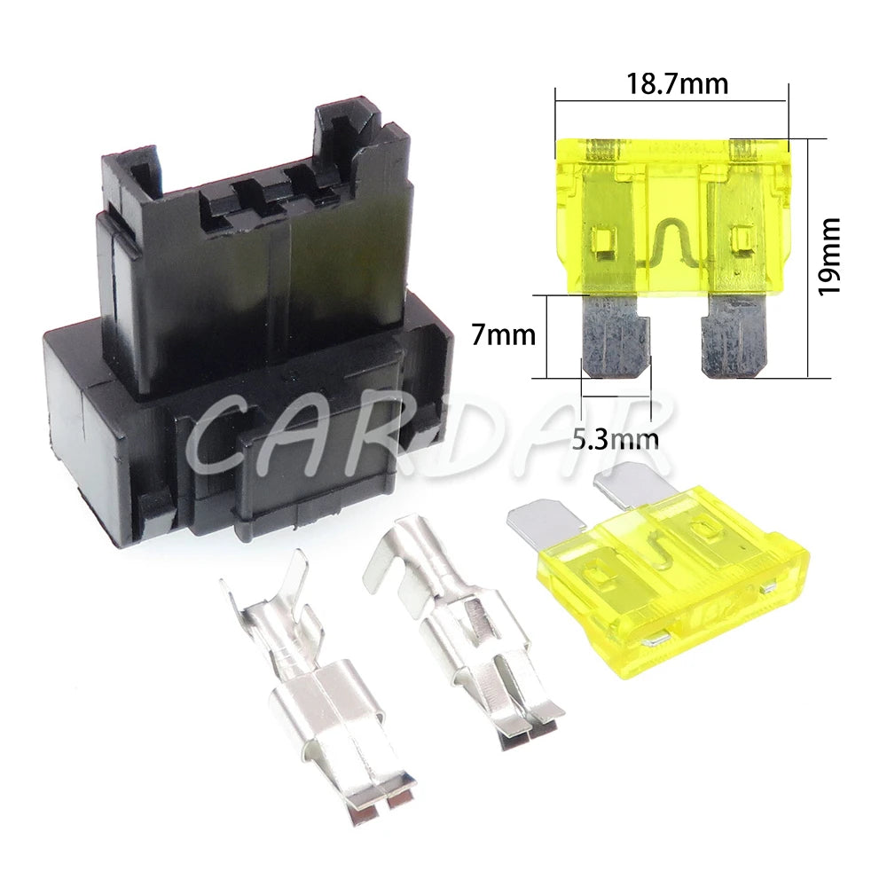 BX2021A BX2021B Medium Auto Insurance Socket Standard Blade Type Fuse Holder with Terminal Middle Fuse Box