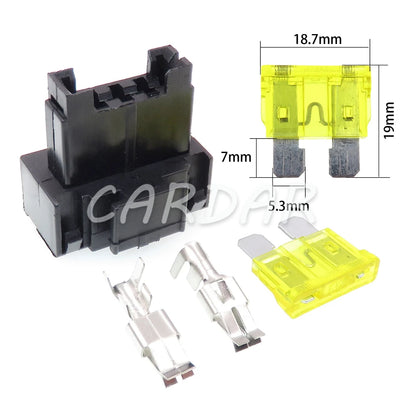 BX2021A BX2021B Medium Auto Insurance Socket Standard Blade Type Fuse Holder with Terminal Middle Fuse Box