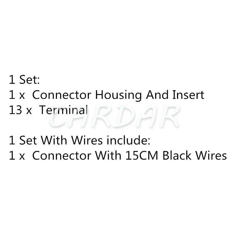 13 Pin 1 Series White Automobile Unsealed Plug Car Plastic Housing Electrical Socket Auto Wiring Connector