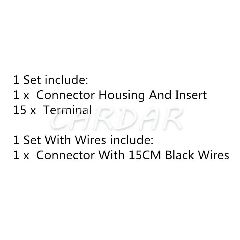 15 Pin Auto Power Amplifier Wiring Harness Socket Car Plastic Connector 967633-1 1-967623-1