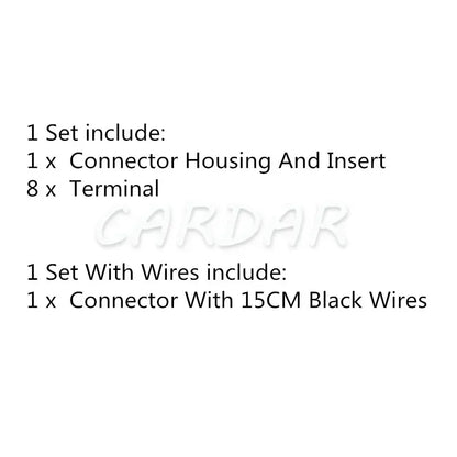 8 Pin 1.6 Series Grey Automobile Wire Cable Harness Waterproof Plastic Housing Socket With Terminal