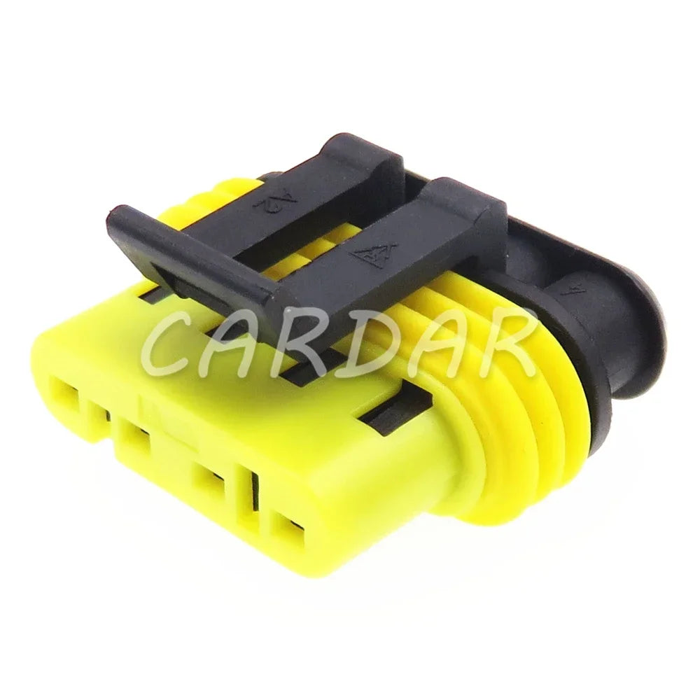 4 Pin 1.5 Series Yellow Auto Plastic Housing Wiring Socket Waterproof Connector Auto Accessories