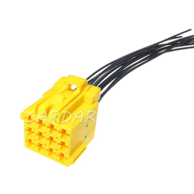 12 Pin 3.5 Series Yellow Auto Electric Cable Unsealed Female Socket Male Plug With Terminal 1-967622-6 1-967627-6