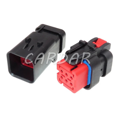6 Pin 1.6 Series Red Auto Electric Wire Male Female Docking Unsealed Socket 776434-1 776433-1