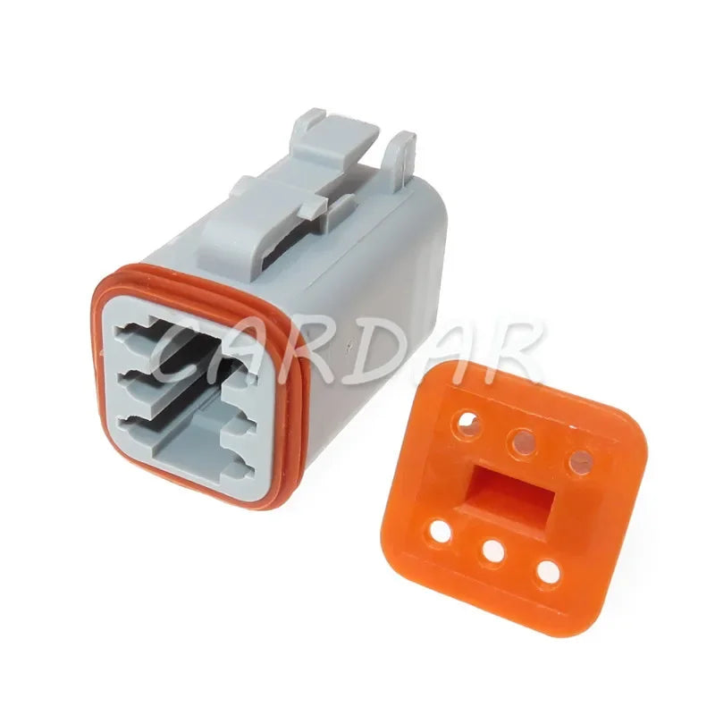 1 Set 6 Pin DT04-6P-L012 DT06-6S Auto Wiring Terminal Sealed Socket Car Wire Waterproof Connector With Flange