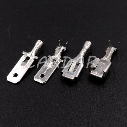 9 Pin 6.3 Series Automobile Large Current Male Female Docking Wire Cable Unsealed Socket With Terminal