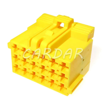 18 Pin 967634-1 Car Power Amplifier Cable Socket 1-967624-4 Yellow Automotive Plastic Housing Unsealed Connector