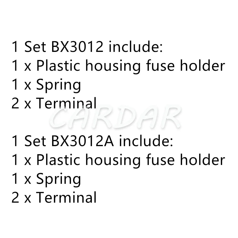 6x30mm 6*30mm White Lantern Type Fuse Holder BX3012 BX3012A Screw Type Glass Fuses Box With Spring and Terminal