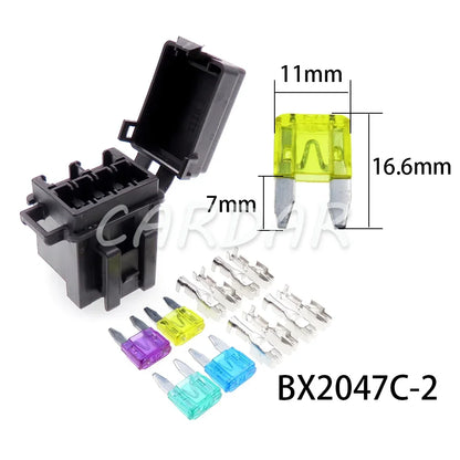 4 Way BX2047C-1 BX2047C-2 Micro In-line InLine Fuse Holders Without Fuses Mini Blade Type Fuse Holder