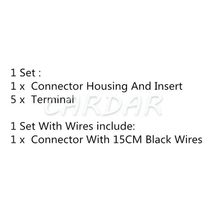 5 Pin 1J0972755 6.3 Series Auto Warm Air Regulator Cable Harness Plug Unsealed Socket For VW Audi 1J0 972 755
