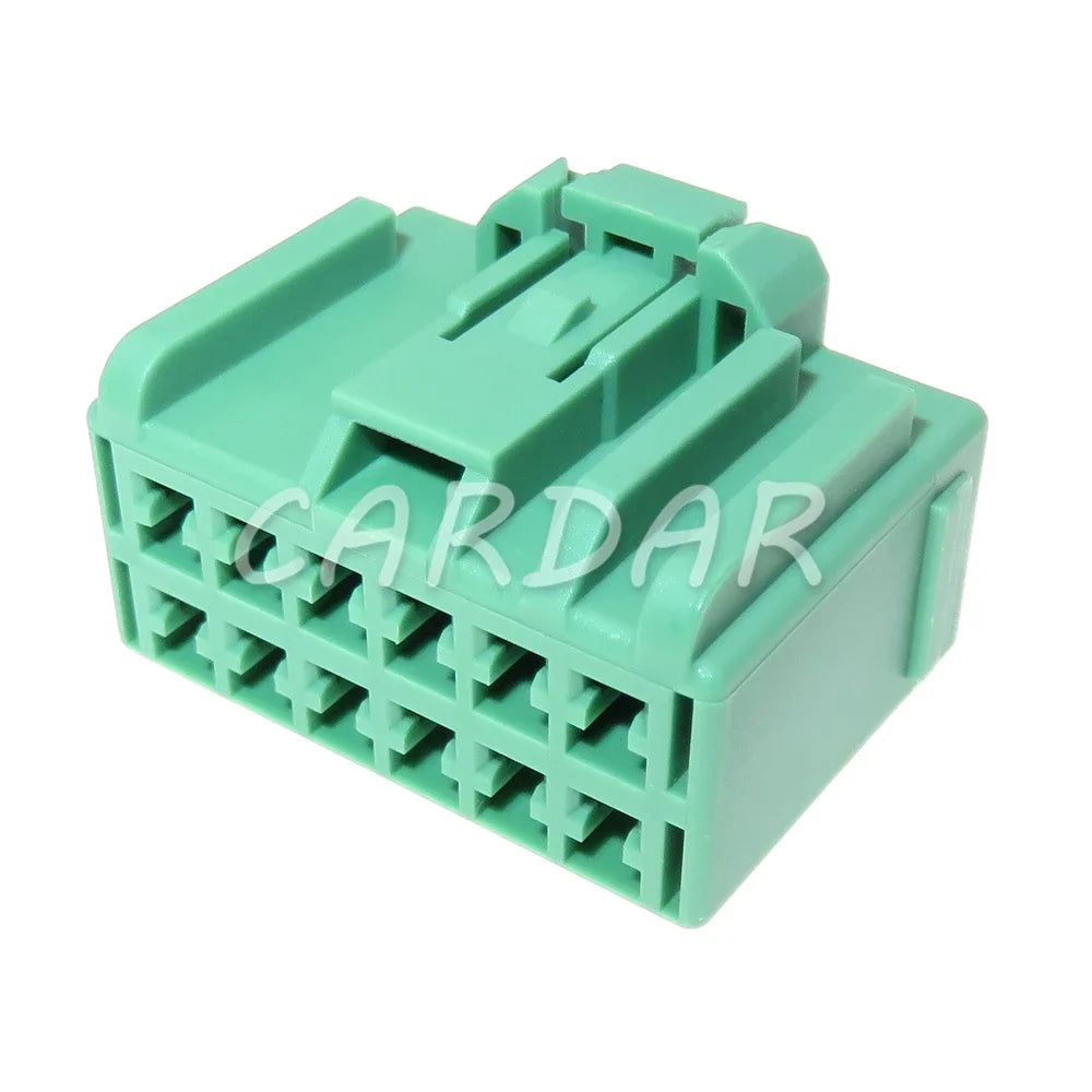 12 Pin 2.8 Series Electrical Connector Automobile Audio Wire Harness Socket Green Plastic Housing Unsealed Plug