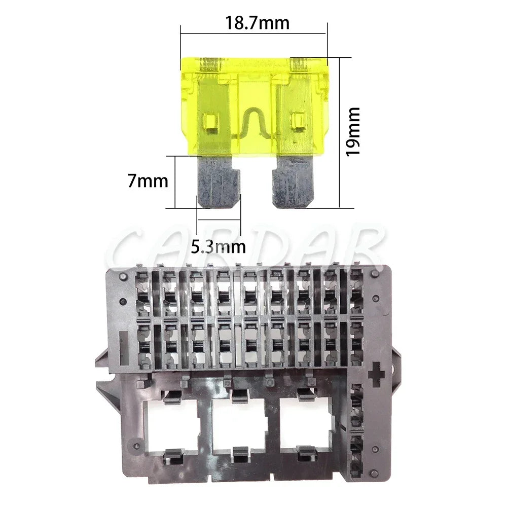 20 Way Medium Blade Fuse Holder for Auto Car Truck Trailer Middle Fuse Block Automobile Multi-way Fuse Box
