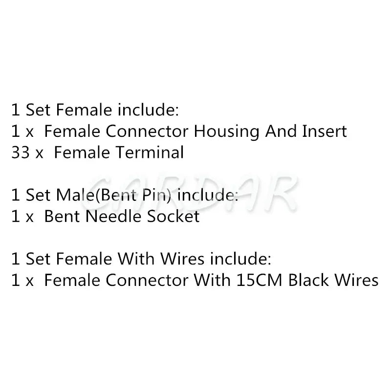 33 Pin Auto PCB Connector 6189-7107 Automotive Electronic Control Unit ECU Control System Wire Socket