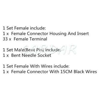 33 Pin Auto PCB Connector 6189-7107 Automotive Electronic Control Unit ECU Control System Wire Socket