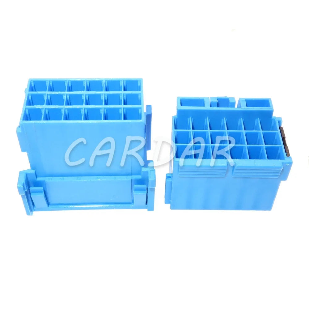 18 Pin Blue Car Wire Harness Plastic Housing Socket Auto Adapter Male Female Unsealed Connector 1-967629-5 1-967624-5