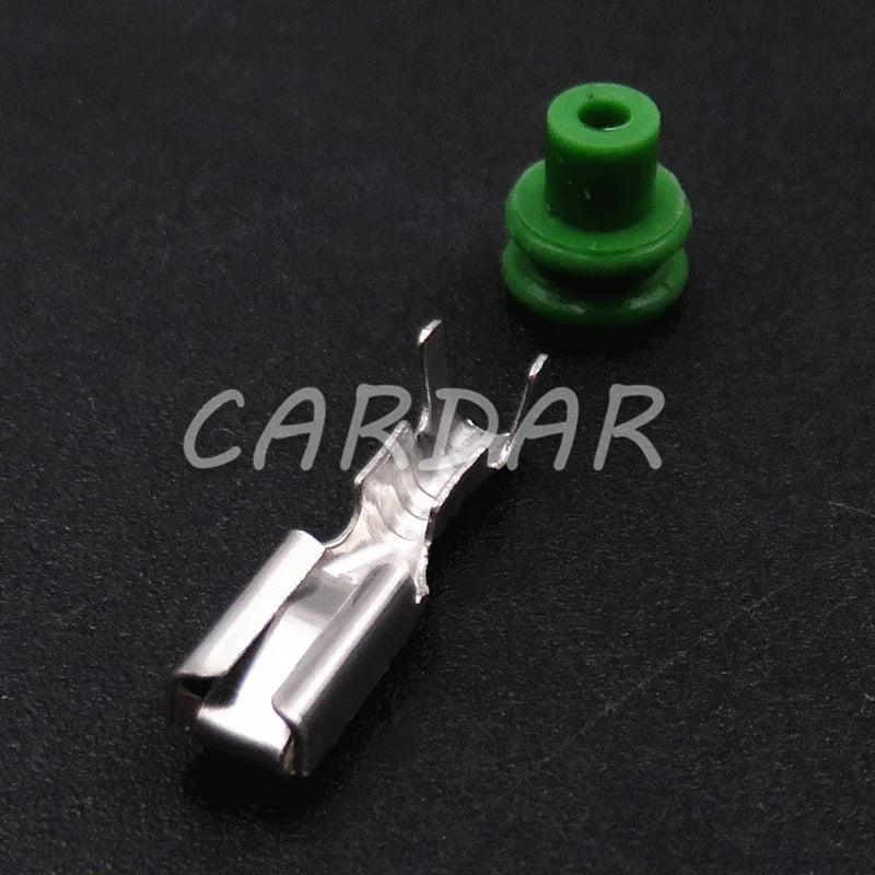 1 Pin 2.8 Series Car Wire Plastic White Connector Waterproof Female Socket With Terminal and Rubber Seals