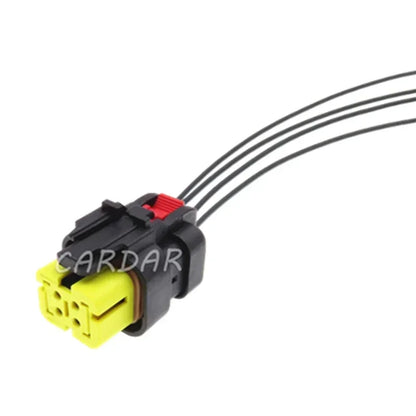 4 pines 776487-3 Conector automático amarillo Carcasa de plástico impermeable Terminal de cableado Socket
