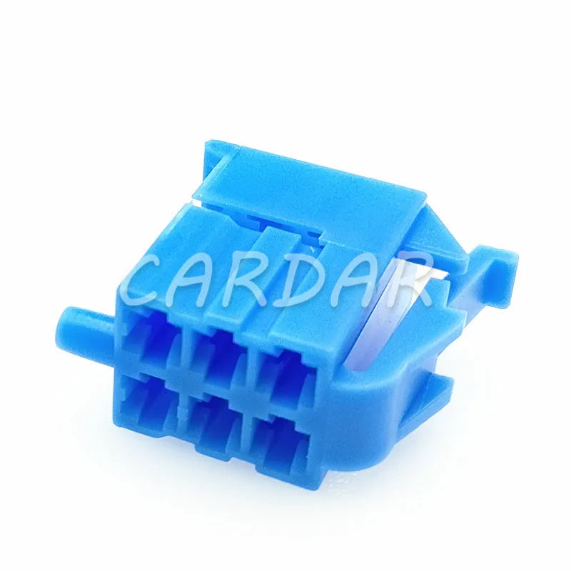 6 Pin 3.5mm Blue Color Auto Electric Socket Connector With Terminals
