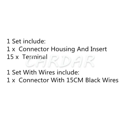 15 Pin 8-968973-1 Automotive Car Audio Amplifier Plug Wire Harness Cable Socket
