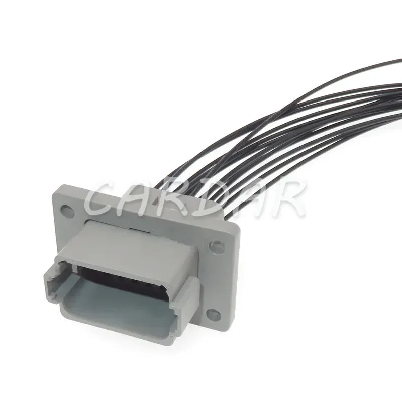 12 Pin DT04-12P-L012 DT06-12S Automobile Wire Waterproof Socket With 4 Holes Fixed Flange Plastic Housing Plug