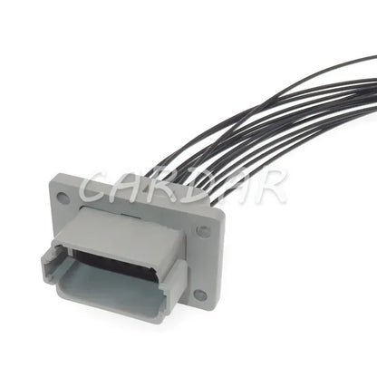 12 Pin DT04-12P-L012 DT06-12S Automobile Wire Waterproof Socket With 4 Holes Fixed Flange Plastic Housing Plug