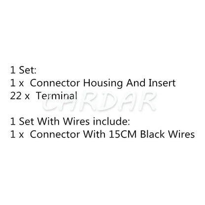 22 Pin White Automotive Low Current Electric Wiring Plastic Housing Unsealed Socket With Terminal 353028-1