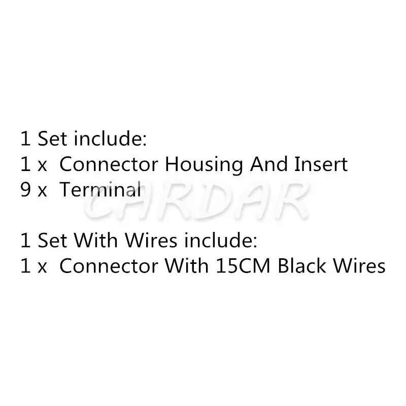 9 Pin Car Plastic Housing Socket Automotive Power Amplifier Electric Wire Connector 1-968307-2 1-968305-2