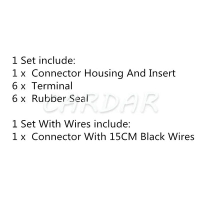 6 Pin 2.2 Series Automobile Headlamp Motor Adjusts Daily Running Light Wire Cable Socket PK505-06027