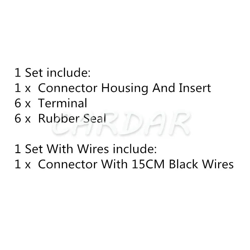 6 Pin HP086-06021 HP096-06100 Auto Waterproof Connector Reverse Radar Wire Harness Plug For Hyundai Kia
