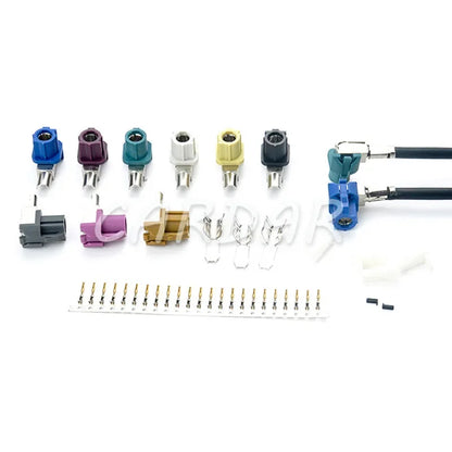 Auto LVDS 4 Pin HDS Connector Automotive Audio Socket Universal Car Fakra Female Connectors