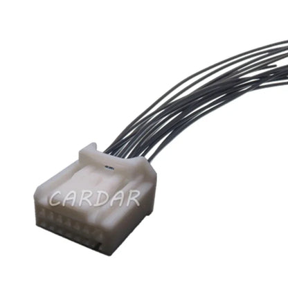 14 Pin White Connector Miniature Auto Male Female Docking Wiring Socket Car Electric Cable Harness Composite Plug