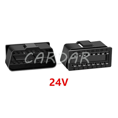 16 Pin 12V 24V Car OBD2 Connector 16pin Male Plugs OBD II Diagnostic-tool Cable Connector