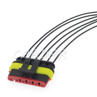 6 Pin 282090-1 282108-1 Automotive Plug Waterproof Socket With Metal Terminals And Rubber Seals