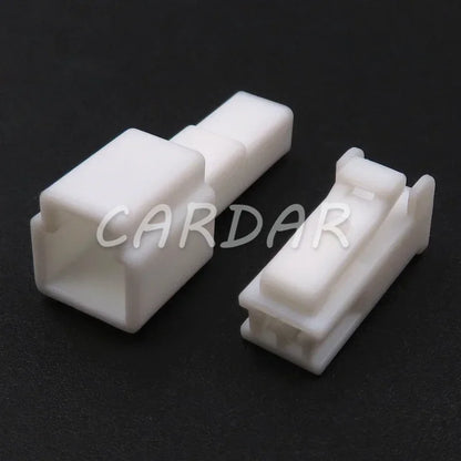 2 Pin 1.2 Seires White Automobile Wiring Plastic Male Plug Female Socket Unsealed Connector With Terminal